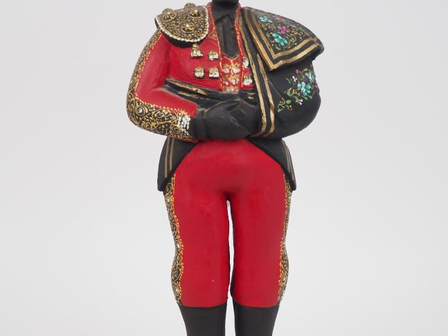 Louis LOPEZ.  "Torero". Sculpture en composition. Signée. H. 47 cm.