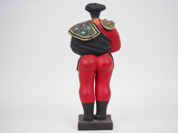 Louis LOPEZ.  "Torero". Sculpture en composition. Signée. H. 47 cm.