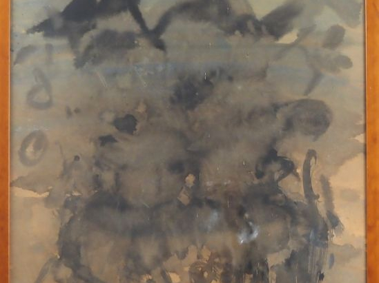T'ANG HAYWEN. "Composition polychrome". Aquarelle signée en bas à droi