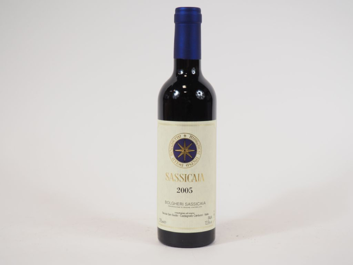 1 BOUTEILLE (37,5 CL) BOLGHERI SASSICAIA TENUTA SAN GUIDO - 2005 - PAP