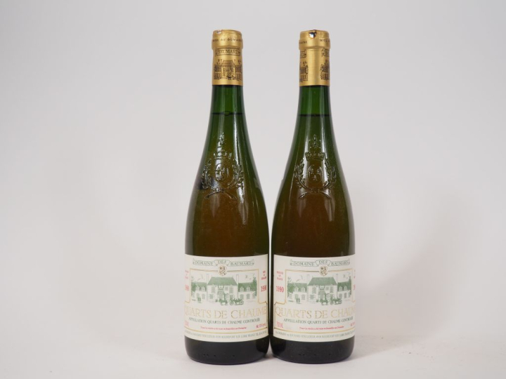 2 BOUTEILLES QUARTS DE CHAUME DOMAINE DES BAUMARD - 1990 - 2,5 CM /CAP