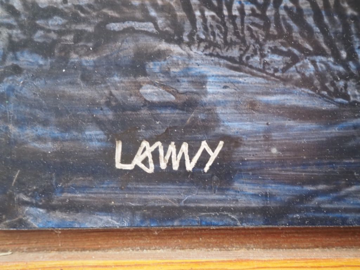 LAMY.  "bacchantes"  Huile sur panneau, signée en bas à gauche. Dim. 8