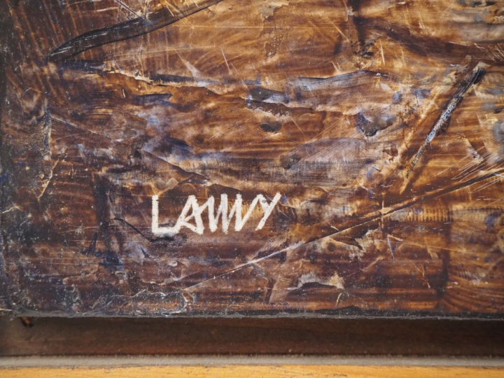LAMY. "le banquet" Huile sur panneau, signée en bas à gauche et au dos