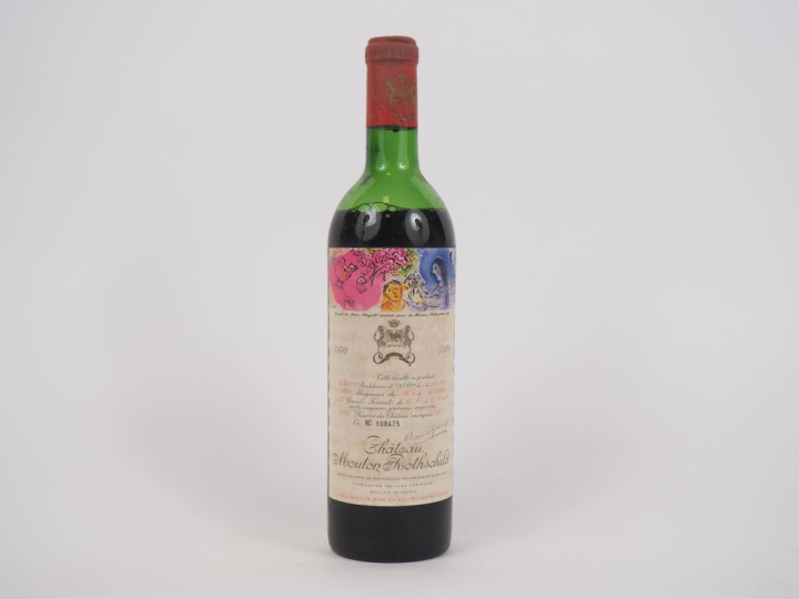 1 BOUTEILLE CHÂTEAU MOUTON ROTHSCHILD 1er GCC PAUILLAC - 1970 - BEP
