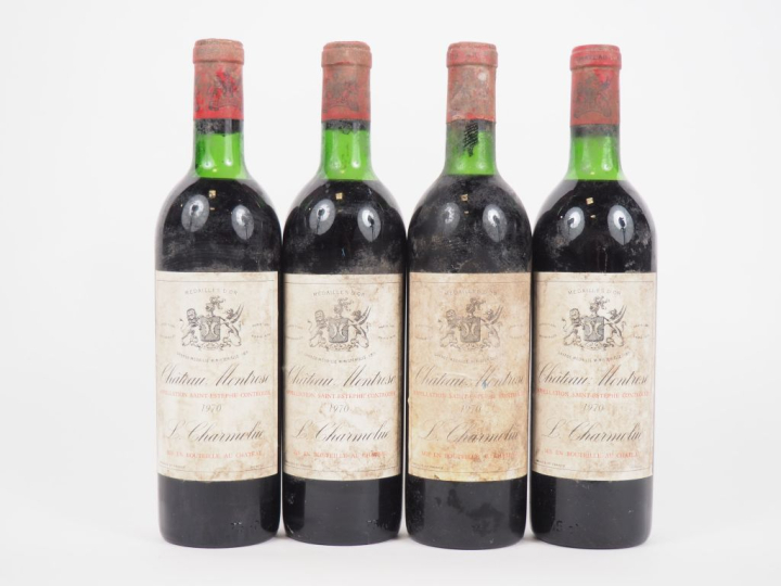 4 BOUTEILLES CHÂTEAU MONTROSE GCC ST ESTÈPHE - 1970 - LB