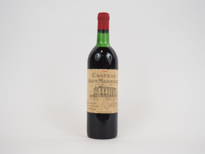 1 BOUTEILLE CHÂTEAU HAUT MARBUZET ST ESTÈPHE - 1981 - LB 