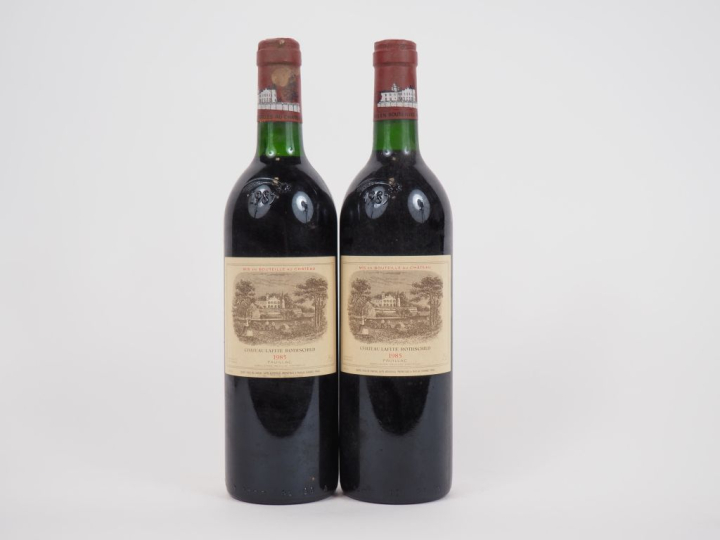 2 BOUTEILLES CHATEAU LAFITE ROTHSCHILD 1er GCC PAUILLAC - 1985 - 1 LB