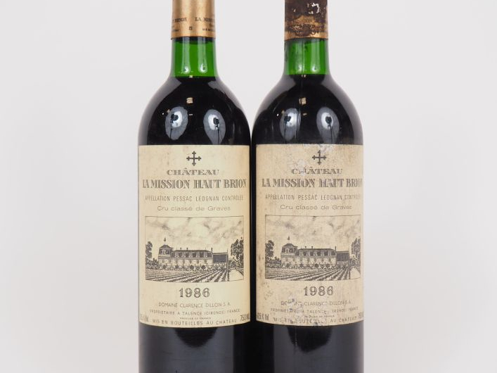 2 BOUTEILLES CHÂTEAU LA MISSION HAUT BRION GCC GRAVES - 1986  - BG/1 E