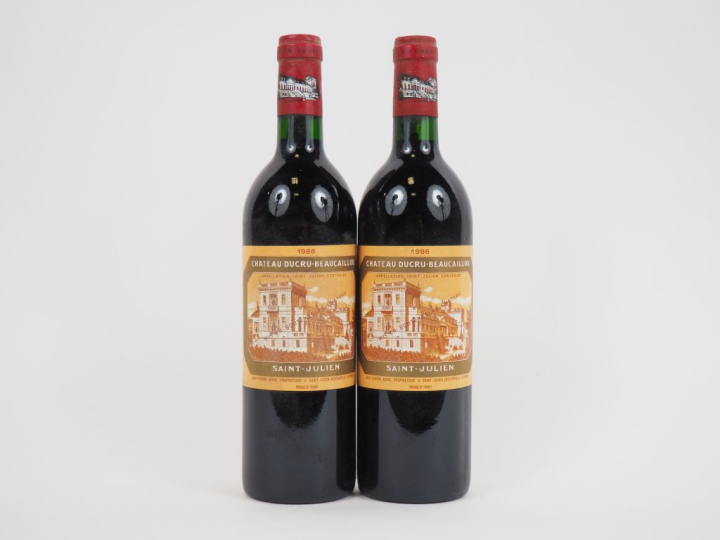 2 BOUTEILLES CHÂTEAU DUCRU BEAUCAILLOU GCC ST JULIEN - 1986