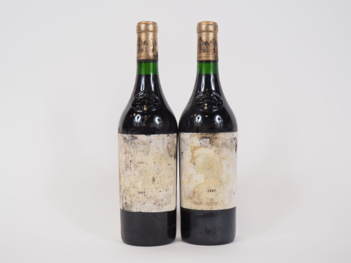 2 BOUTEILLES CHÂTEAU HAUT BRION 1er GCC GRAVES - 1987 - ETF