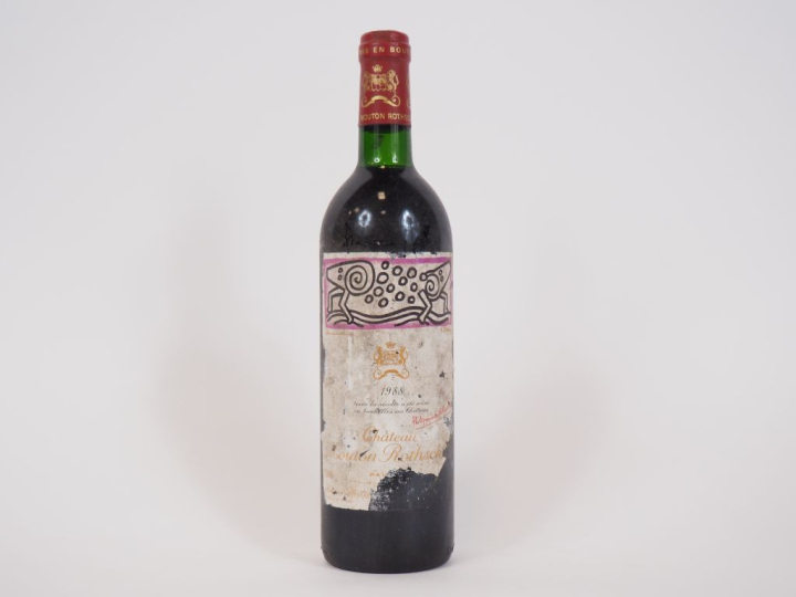1 BOUTEILLE CHÂTEAU MOUTON ROTHSCHILD 1er GCC PAUILLAC - 1988 - BG/ETA