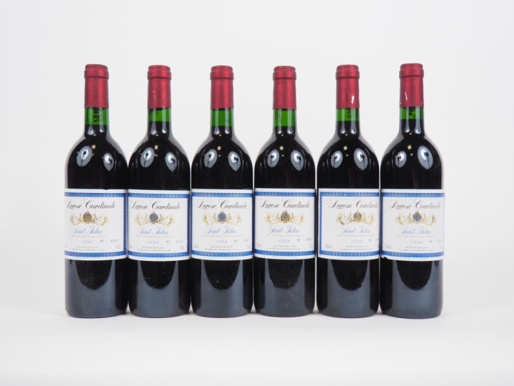 6 BOUTEILLES LAROSE CARDINALE ST JULIEN - 1994 - CBO