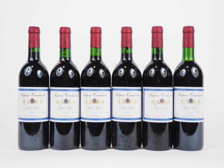 6 BOUTEILLES LAROSE CARDINALE ST JULIEN - 1994 - CBO - 1 LB