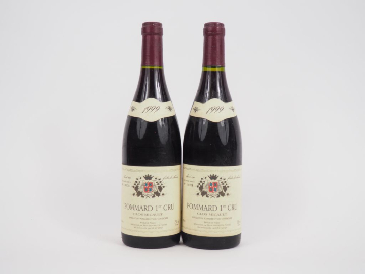 2 BOUTEILLES POMMARD 1er CRU "CLOS MICAULT" P. LAFOREST - 1999