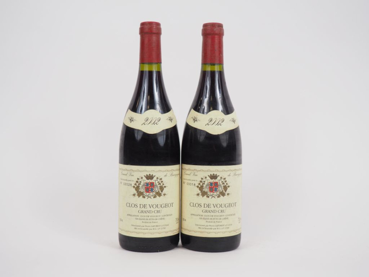 2 BOUTEILLES CLOS DE VOUGEOT GC P. LAFOREST - 2002