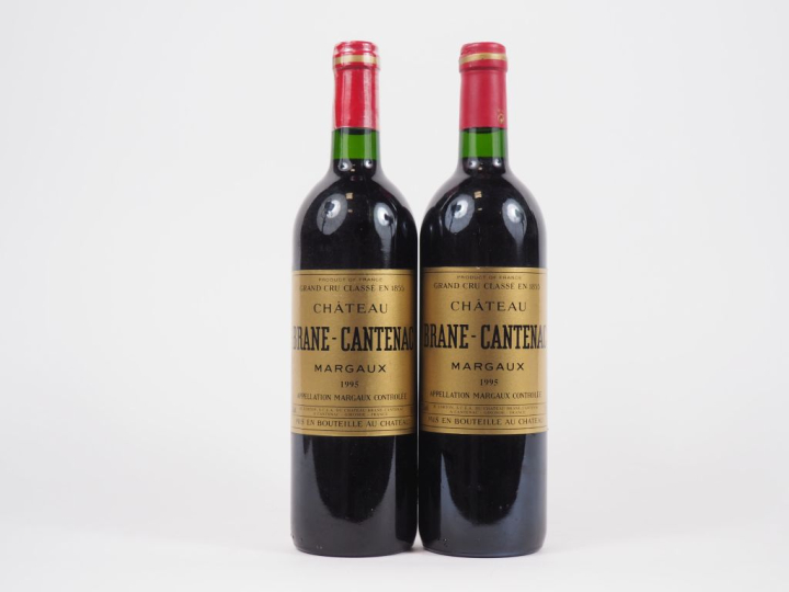 2 BOUTEILLE CHÂTEAU BRANE CANTENAC GCC MARGAUX - 1995 - BG