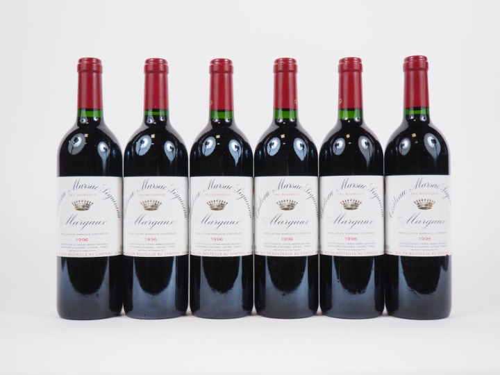 6 BOUTEILLES CHÂTEAU MARSAC SEGUINEAU CB MARGAUX - 1996