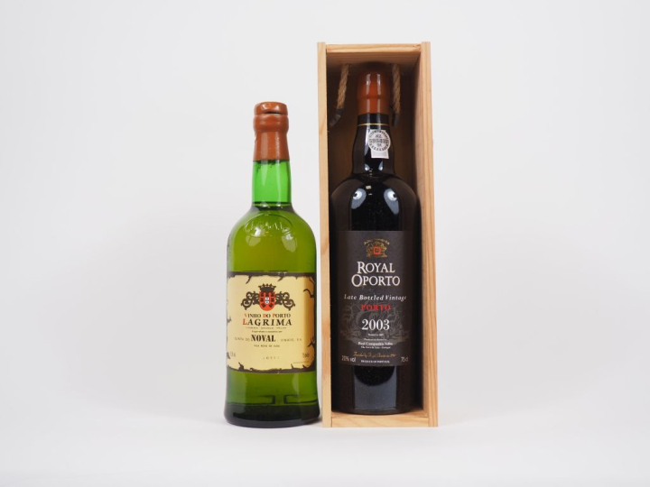 2 BOUTEILLES PORTO : 1 VINHO DO PORTO LAGRIMA QUINTA DO NOVAL /1 ROYAL