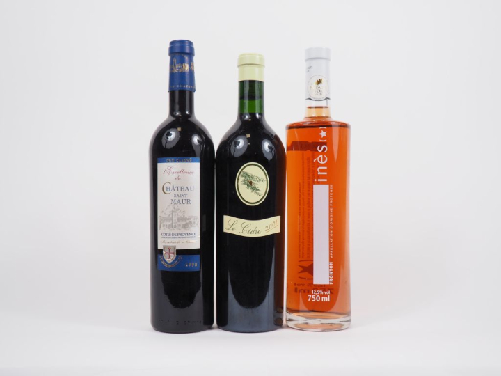 3 BOUTEILLES : 1 CHÂTEAU SAINT MAUR CC CÔTES DE PROVENCE 1998/1 LE CÈD