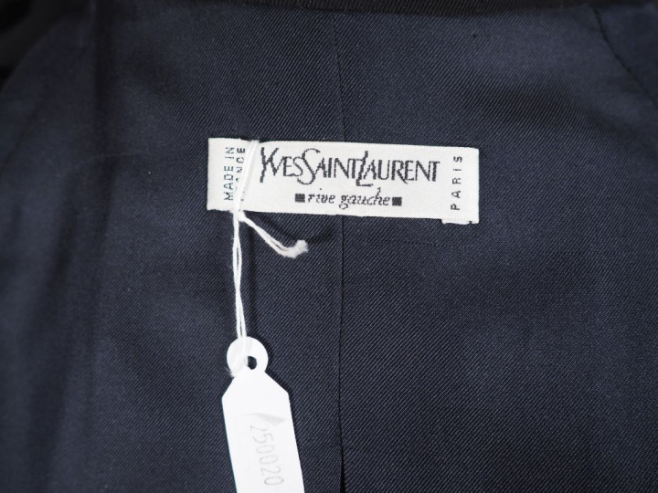 YVES SAINT LAURENT, Rive gauche Trench noir en laine (90%), polyamide 