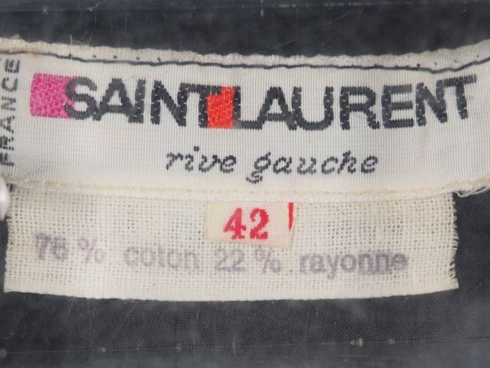 SAINT LAURENT, Rive gauche Jupe en coton (78%) et rayonne (22%) imitan