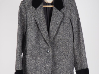 Vente aux enchères SAINT LAURENT, Rive gauche Veste en laine (100%) chamarrée gris, noir 