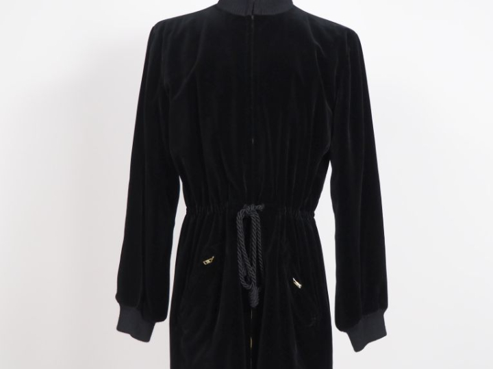 SAINT LAURENT, Rive gauche Veste en coton (78%) imitant le velours noi