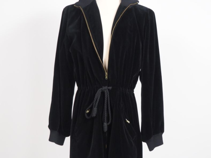 SAINT LAURENT, Rive gauche Veste en coton (78%) imitant le velours noi