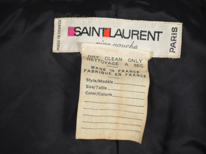 SAINT LAURENT, Rive gauche Veste en coton (78%) imitant le velours noi