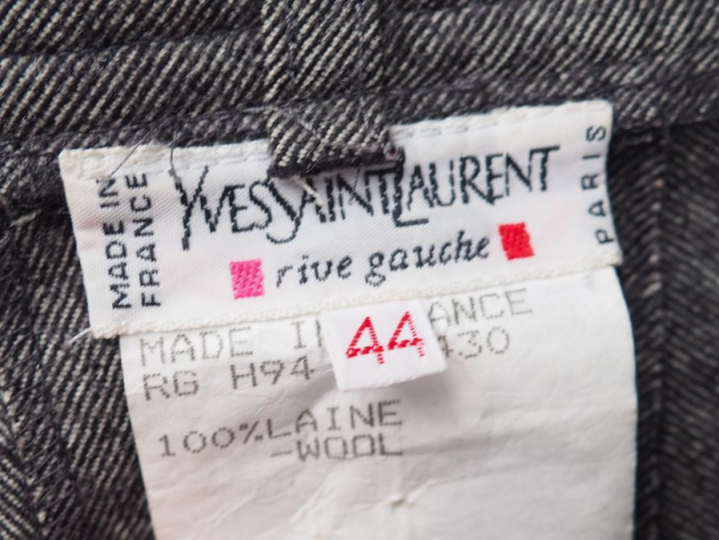 YVES SAINT LAURENT, Rive gauche Pantalon en laine chamarrée (100%) gri