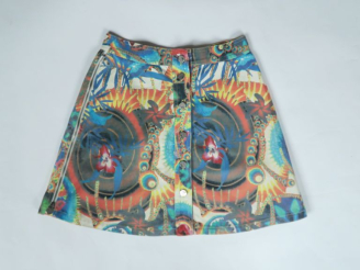 Vente aux enchères Jean's de Christian LACROIX, Jupe courte en coton (100%), à décor poly
