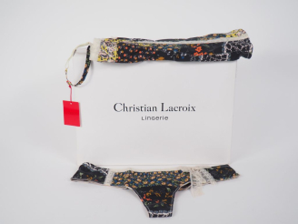 Vente aux enchères Christian LACROIX, Lingerie Ensemble bustier et string assortis, à déc