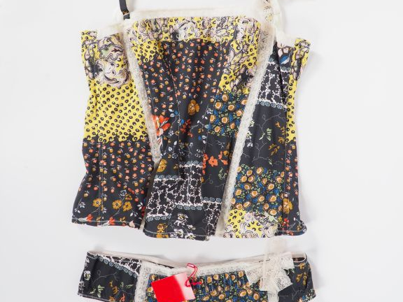 Christian LACROIX, Lingerie Ensemble bustier et string assortis, à déc