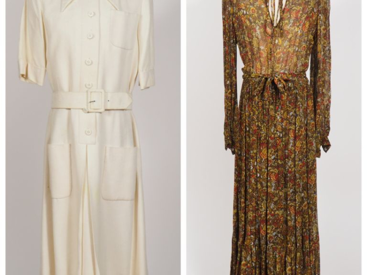 Jean-Louis SCHERRER, Boutique, Paris Ensemble comprenant :  - une robe