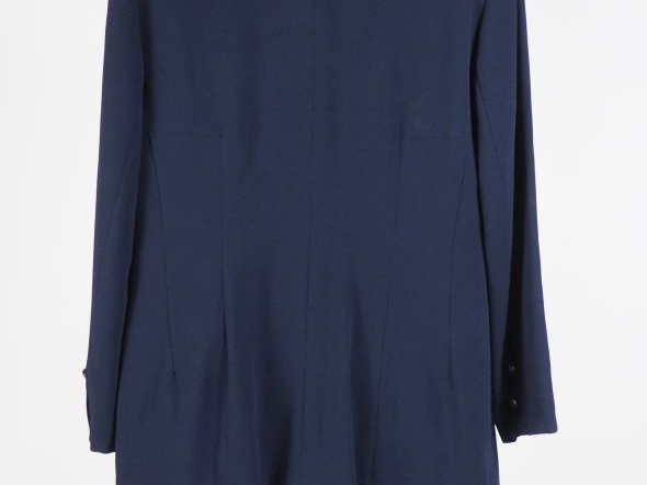 KL by KARL LAGERFELD Ensemble de tailleur bleu marine, veste et jupe, 
