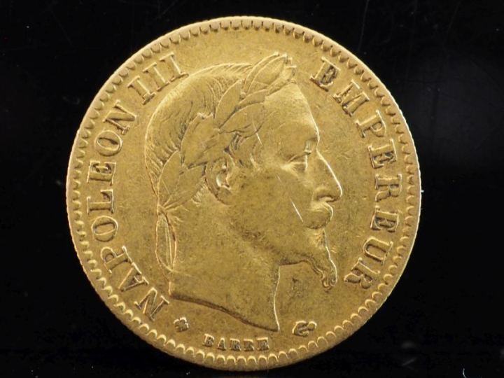 Pièce de 10 Francs or, 1863-HB. FRAIS ACHETEURS 10% HT.   