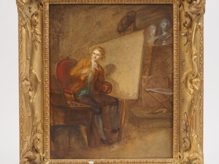 Ecole Française vers 1770, entourage de Gabriel de Saint Aubin "Le pei