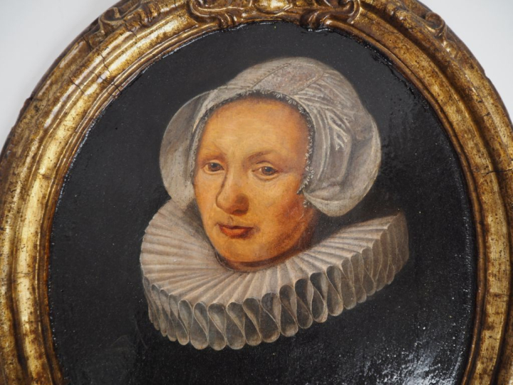 Dans le goût de l'école de Harlem du XVIIè "Portrait d'homme, portrait