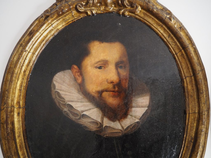 Dans le goût de l'école de Harlem du XVIIè "Portrait d'homme, portrait