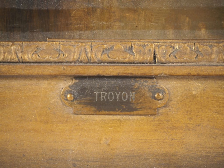 TROYON (dans le goût de). "Troupeau de vache". Huile sur panneau, sign