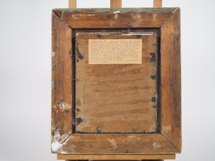 TROYON (dans le goût de). "Troupeau de vache". Huile sur panneau, sign