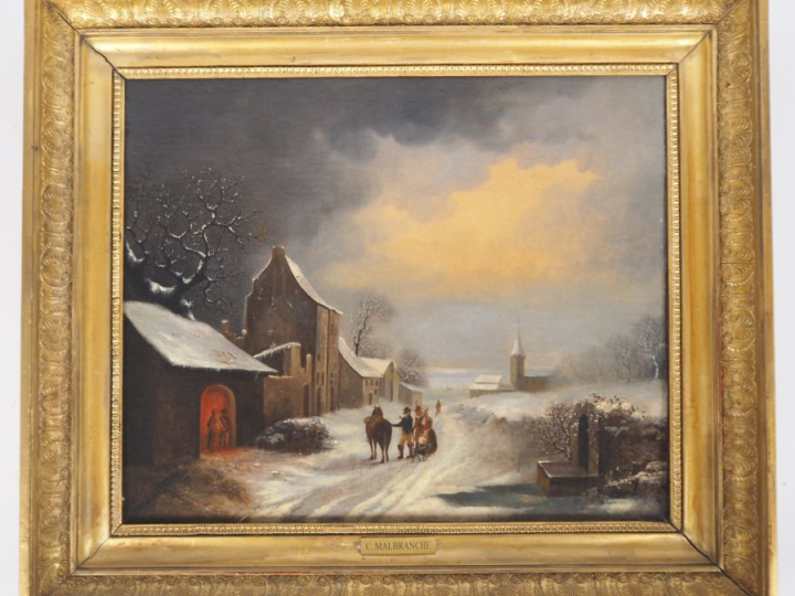 Louis Claude MALBRANCHE ou MALLEBRANCHE (Caen, 1790 - 1838). "Entrée d