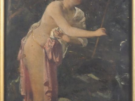 Ecole française XIXème. "Allégorie de la pêche et de la chasse" Paire 