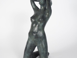 Vente aux enchères BARRAS.  "jeune fille" Sculpture en bronze numérotée 6/8  Rosini Fonde