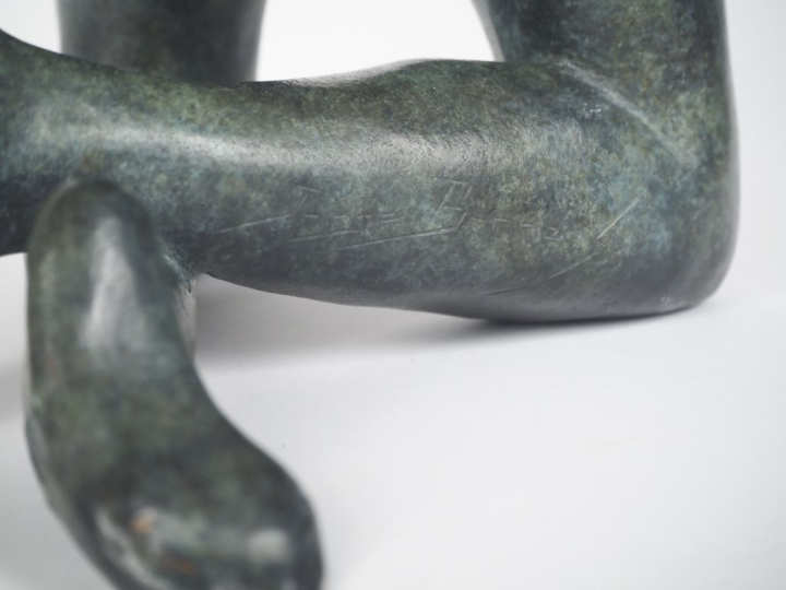 BARRAS.  "jeune fille" Sculpture en bronze numérotée 6/8  Rosini Fonde