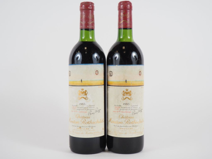 2 BOUTEILLES CHÂTEAU MOUTON ROTHSCHILD 1er GCC PAUILLAC - 1983 - LB/ET
