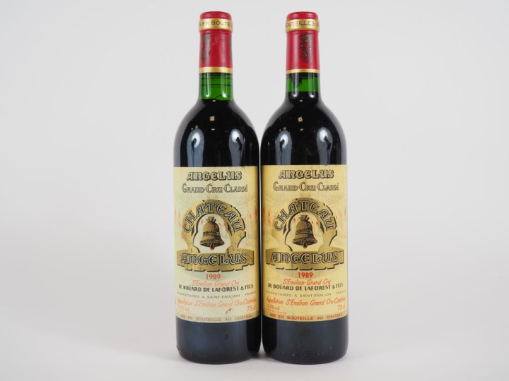 2 BOUTEILLES CHÂTEAU ANGÉLUS GCC ST ÉMILION - 1989 - BG/1 ELF