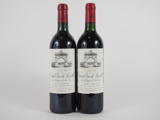 Vente aux enchères 2 BOUTEILLES CHÂTEAU LÉOVILLE LAS CASES GCC ST JULIEN - 1991 - BG/1 ET