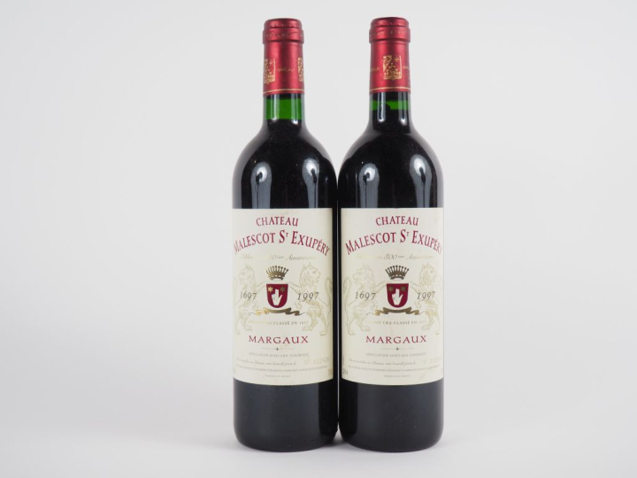 2 BOUTEILLES CHÂTEAU MALESCOT ST EXUPÉRY GCC MARGAUX - 1997