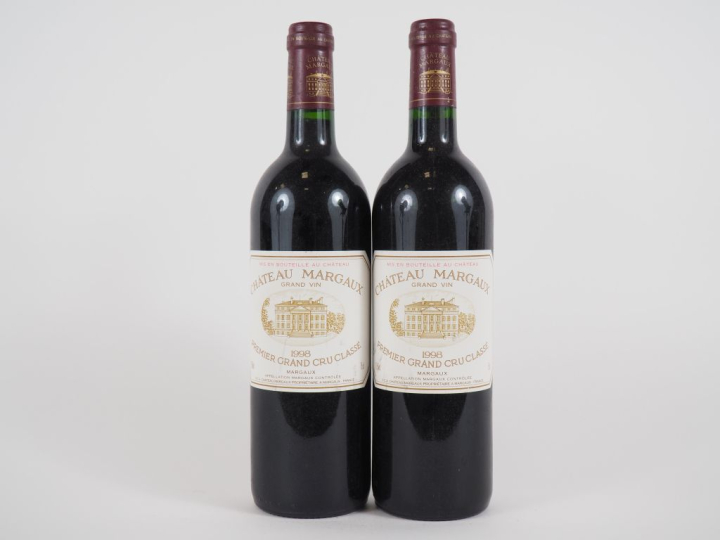 2 BOUTEILLES CHÂTEAU MARGAUX 1er GCC MARGAUX - 1998
